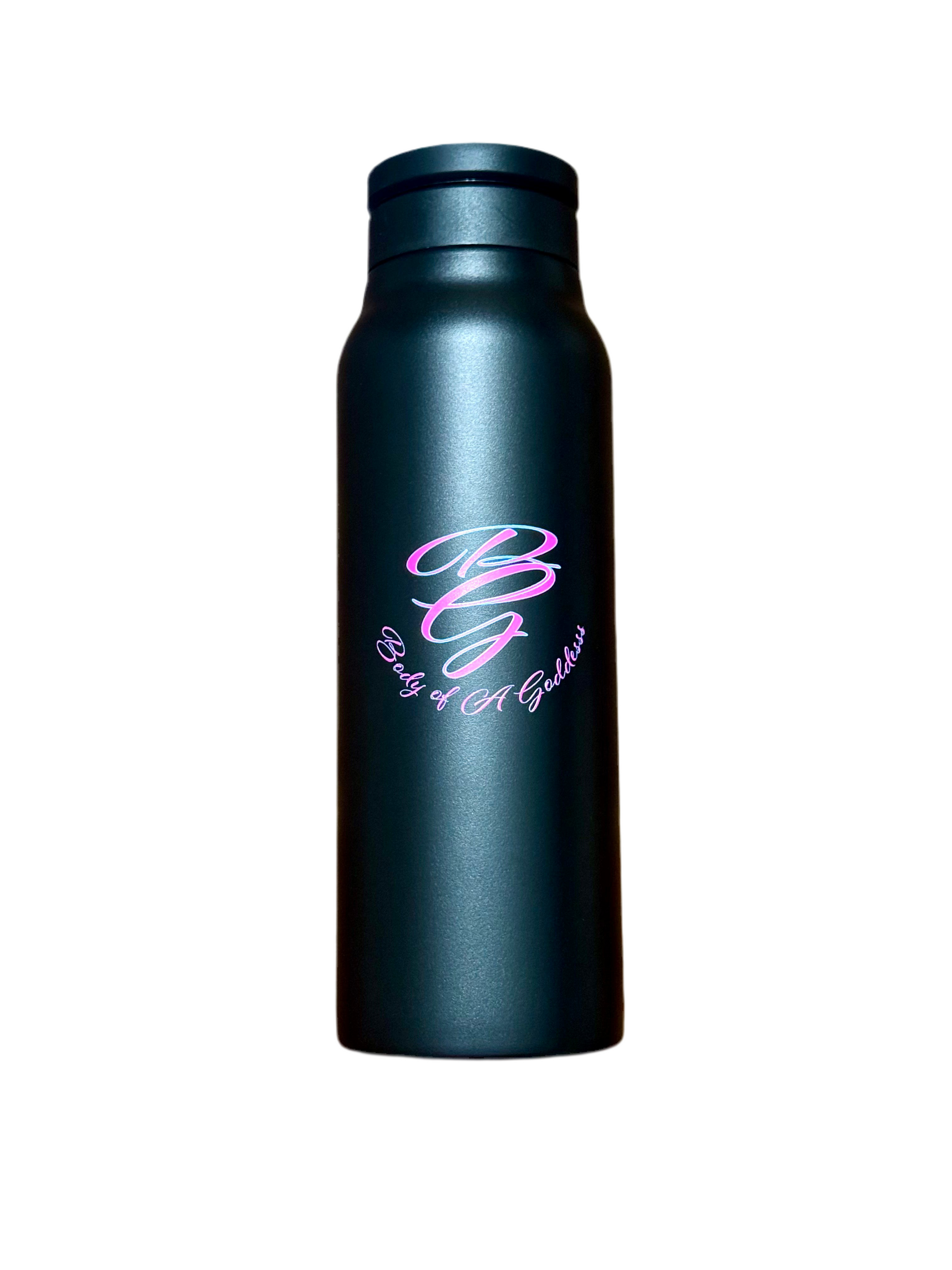 Water Bottle with Magnetic Phone Holder Lid
